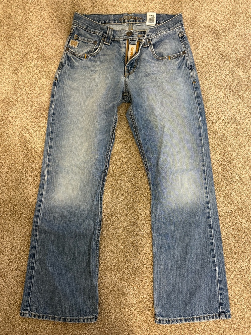 Cinch Light Blue Men's Straight Leg Jeans